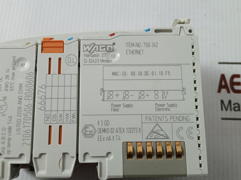 750-342 Wago 24V Dc Fieldbus Coupler Ethernet