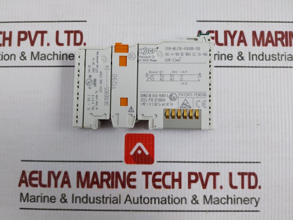 750-476/000-200 Wago Plc Analog Input Module 24Vdc 0,08-2.5Mm2