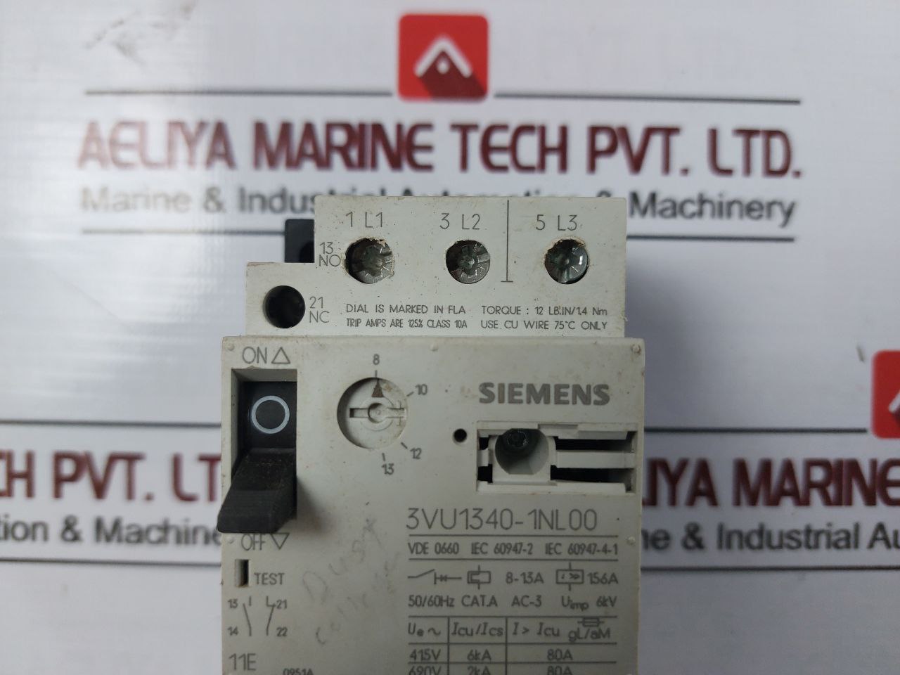 Siemens 3vu1340-1nl00 Motor Protection Circuit Breaker 8-13a 50/60hz Q300