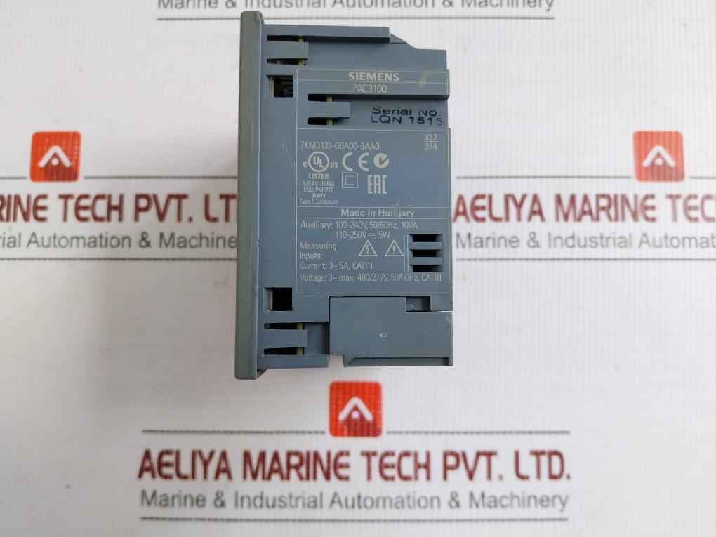 7Km3133-0Ba00-3Aa0 Siemens 100-240V, 50/60Hz Sentron Power Monitoring Device