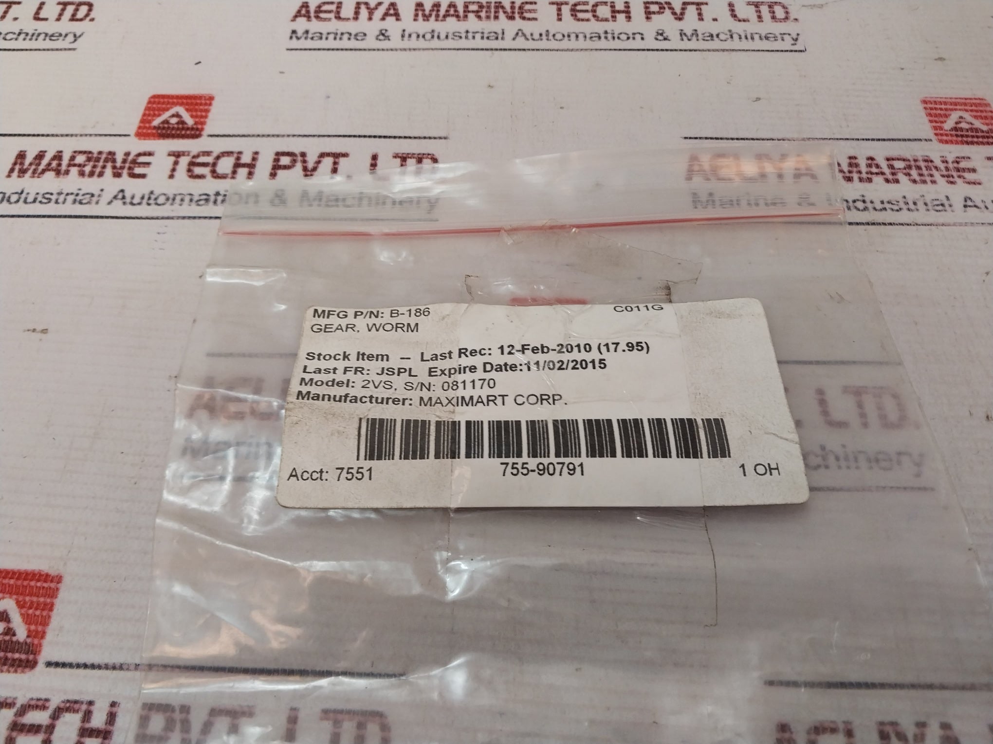 Maximart B-186 Worm Gear 2Vs