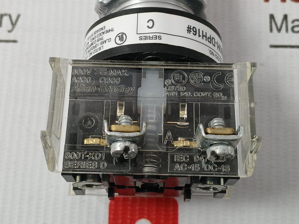 800H-dph16# Push Button Allen-bradley 600V Max