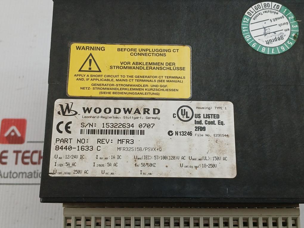 8440-1633 Multifunction Relay And Control 50/60Hz Revision C Woodward