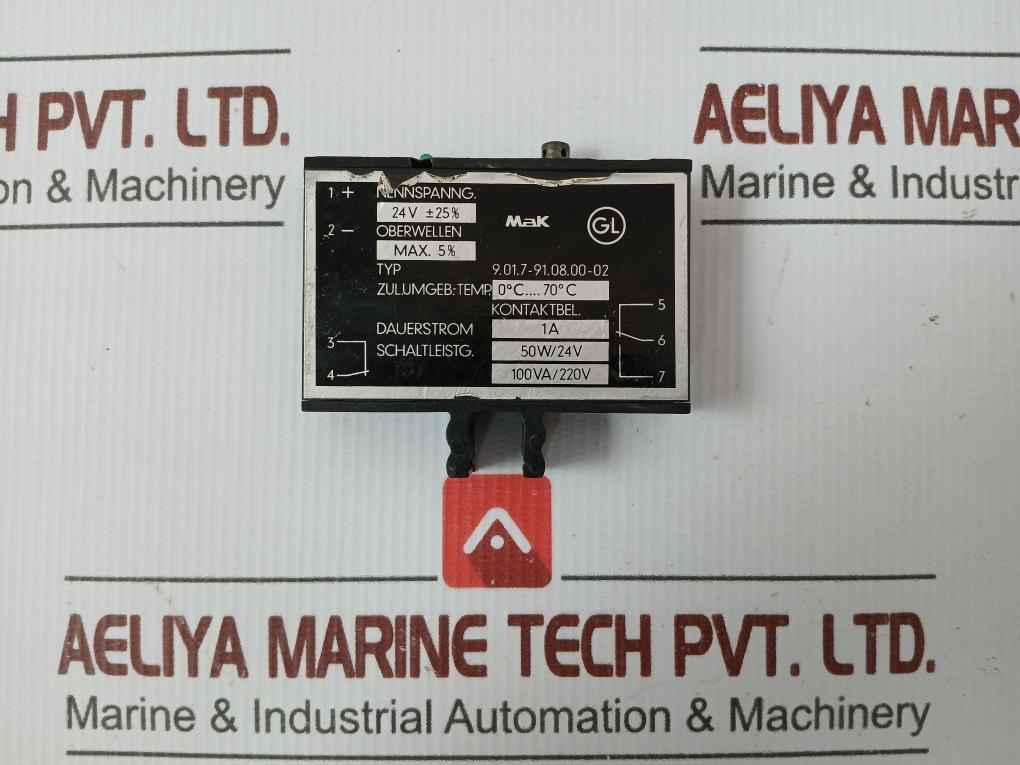 9.01.7-91.08.00-02 Plug In Relay 24V Mak