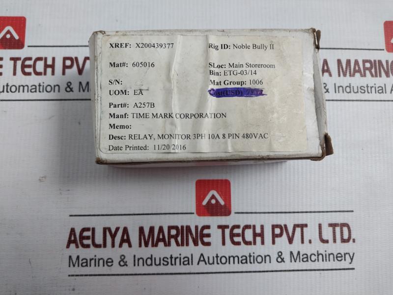A257B Time Mark Three Phase Monitoring Relay 380-480Vac 10A