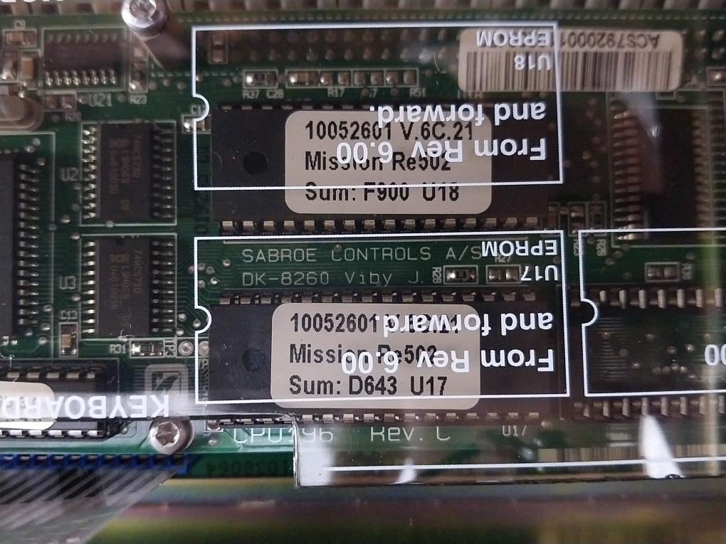 Aalborg Industries Mission Power Panel 24Vac Dk-8260 Rev.0005 Part No 1606-005