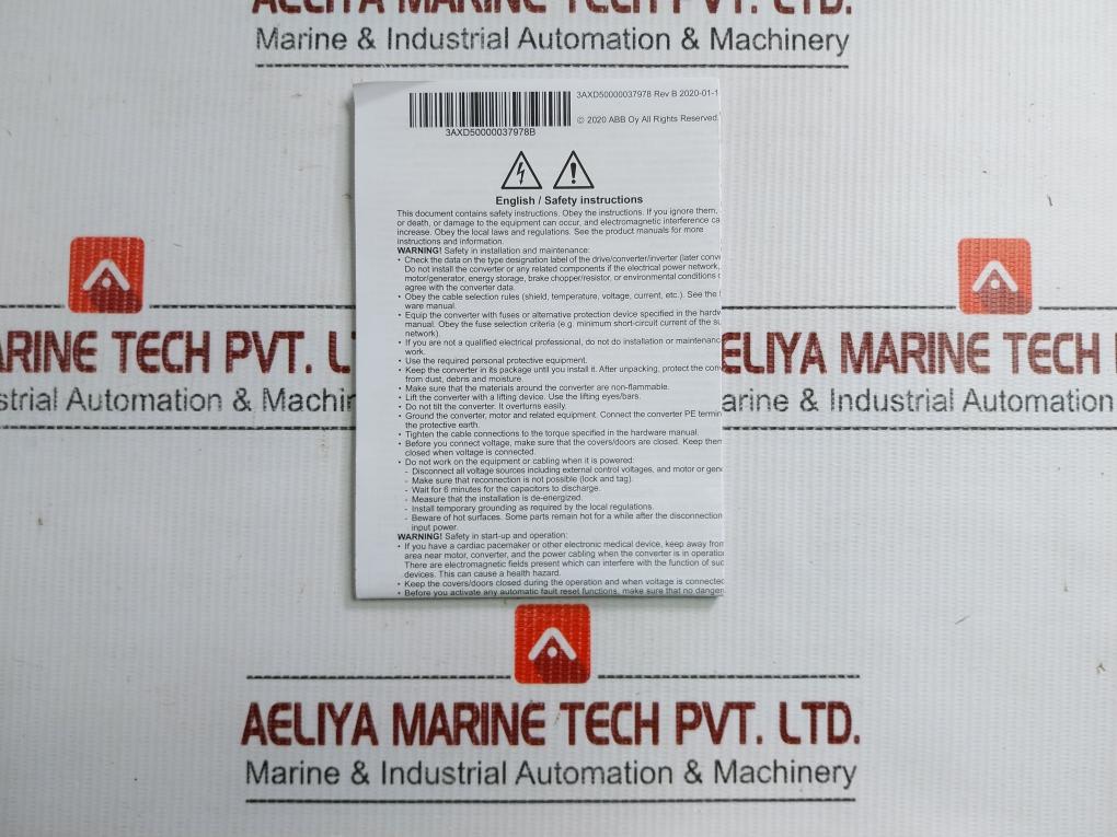 Abb-Frequency-Converter-30-Vdc-Rev-B-3Aua0000030801-Part-No-Acs355-03E-08A8-4-209471-16
