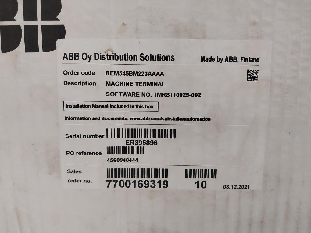 Abb-Plc-Machine-Protection-Terminal-Module-110-240vac-50-60hz-Rem545bm223aaaa-23