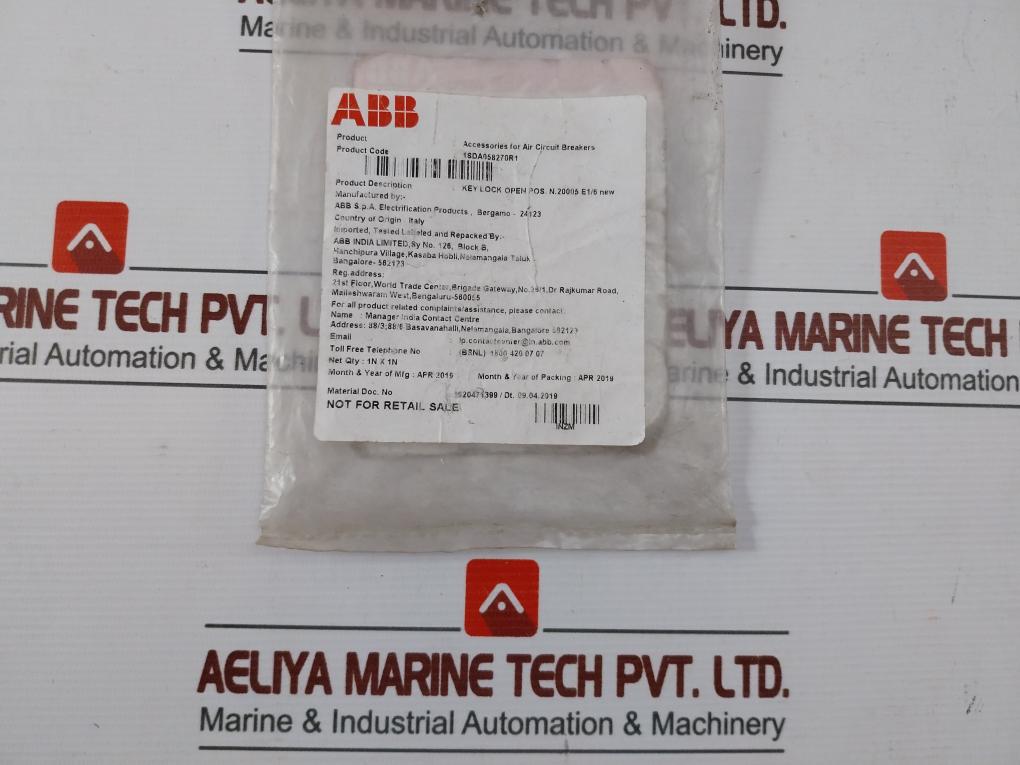Abb 1Sda058270R1 Sace Division Accessories For Air Circuit Breakers Kit