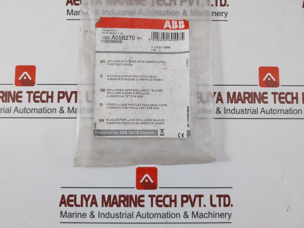 Abb 1Sda058270R1 Sace Division Accessories For Air Circuit Breakers Kit