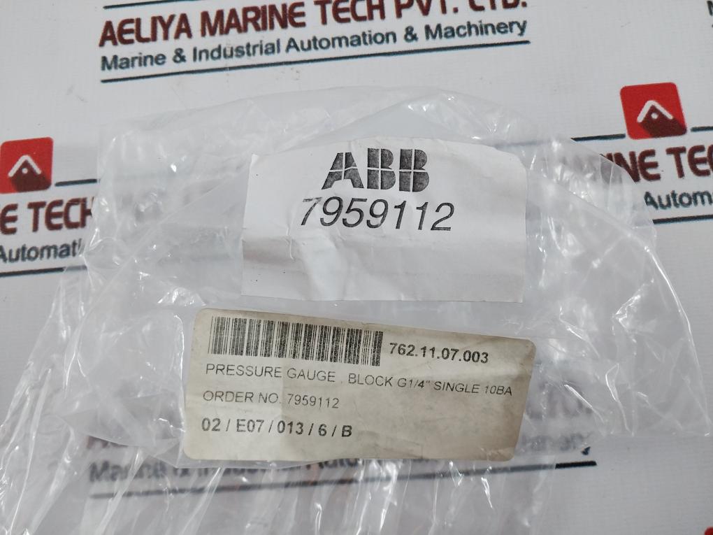 Abb 7959112 Manometer Block-c Alu G1/4" Einf 10bar 0-145 Psi