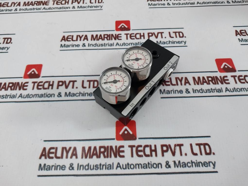 Abb 7959112 Manometer Block-c Alu G1/4" Einf 10bar 0-145 Psi