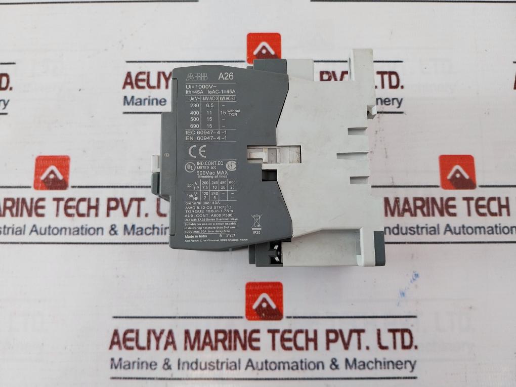 Abb A26-30-10 Contactor 600Vac
