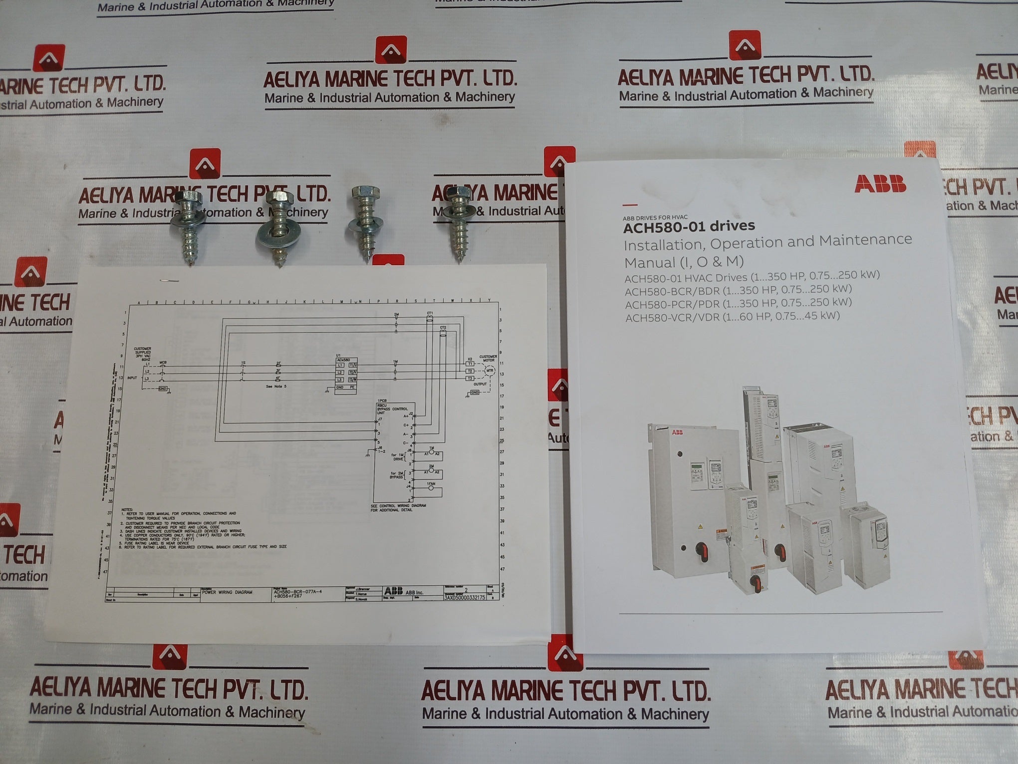 Abb Ach580-bcr-077A-4+B056+F267 Hvac Enclosed Industrial Control Panel 0–500 Hz
