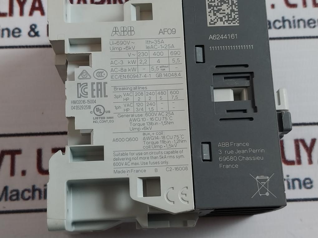 Abb Af09-30-10-13 Contactor 100-250V 50/60Hz-dc 3471523110038