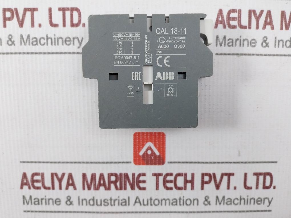 Abb Cal18-11 Auxiliary Contact Block 690V/16A/A600 Q300