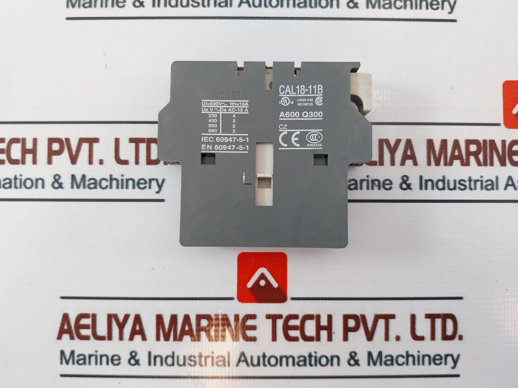 Lot Of 2X ABB CAL18-11B Auxiliary Contact 16A 690V