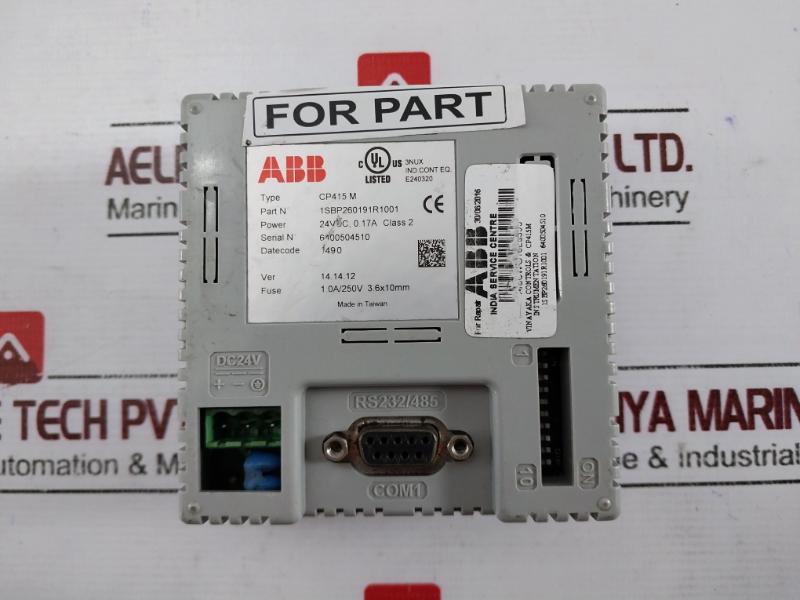 Abb Cp415 M 1sbp260191r1001 Touch Screen Control Panel 24vdc 0.17a