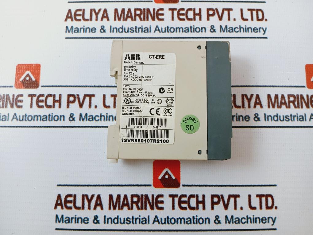 ABB CT-ERE On Delay Time Relay 300V 1Svr550107R2100