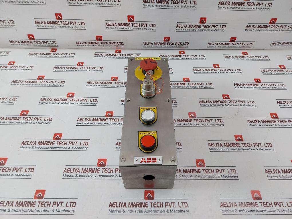 Abb De-42279 Stainless Control Box W/E?Stop Gate Access & Fault Reset Button