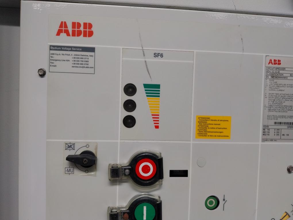 Abb Hd4/ 12.12.32 Mv Circuit Breaker Sf6 Medium Voltage Gas Insulation
