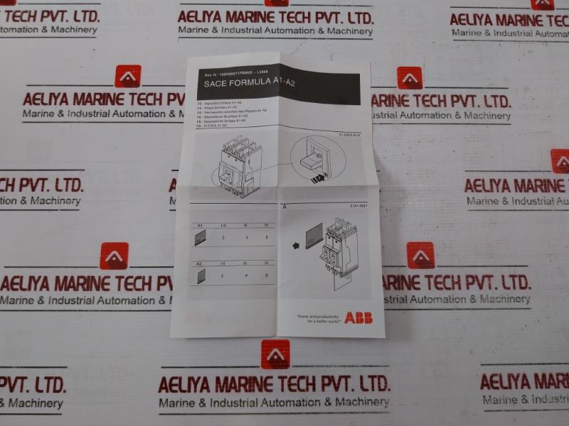 Abb Mccb A1A 125 Case Circuit Breaker Kit En/Iec 60947-2 550 Vac/250 Vdc 50-60Hz