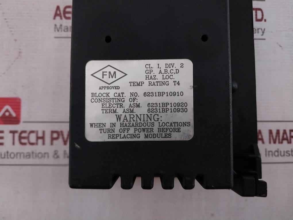 Abb Mod 300 Current Source Analog I/O Module 0.25A 50Ma Pt 6231Bp10910
