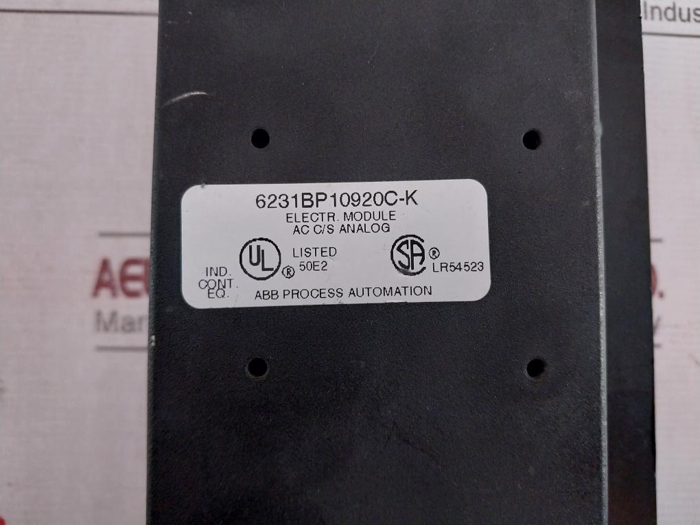 Abb Mod 300 Current Source Analog I/O Module 0.25A 50Ma Pt 6231Bp10910