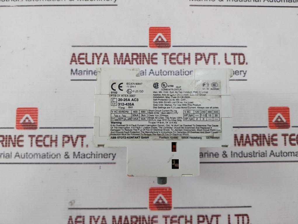 Abb Ms 325 Manual Motor Starter 312-435A