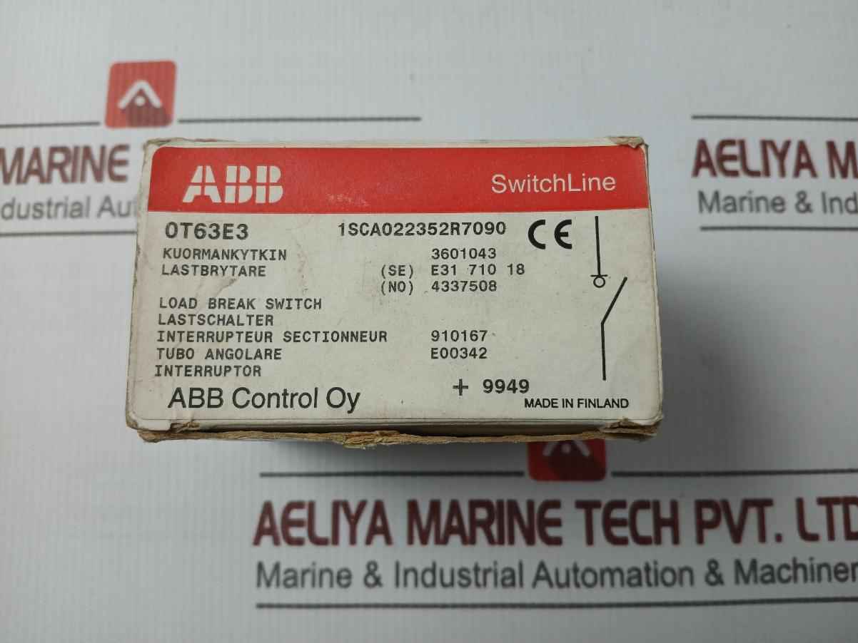 Abb Ot63E3 Load Break Switch 600 Vac 80A 50-60Hz 1Sca022352R7090