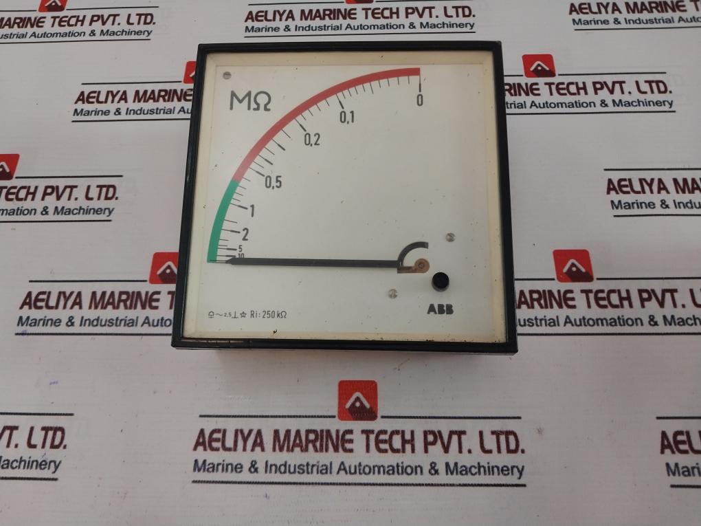 Abb 0-10 ∞ MΩ Ri 250KΩ Isolation Monitor Analog Panel Meter
