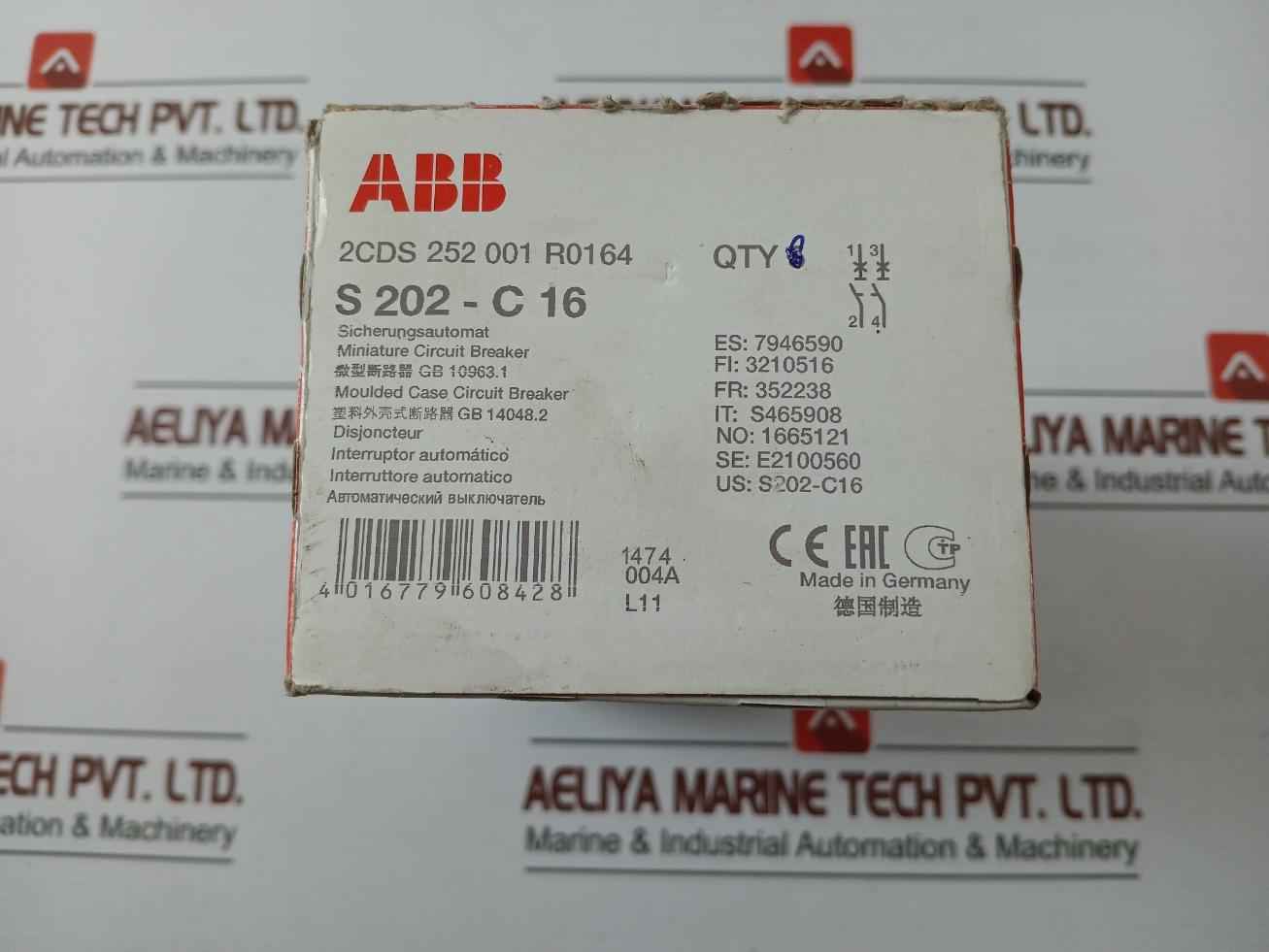 Abb S 202-c 16 Miniature Circuit Breaker