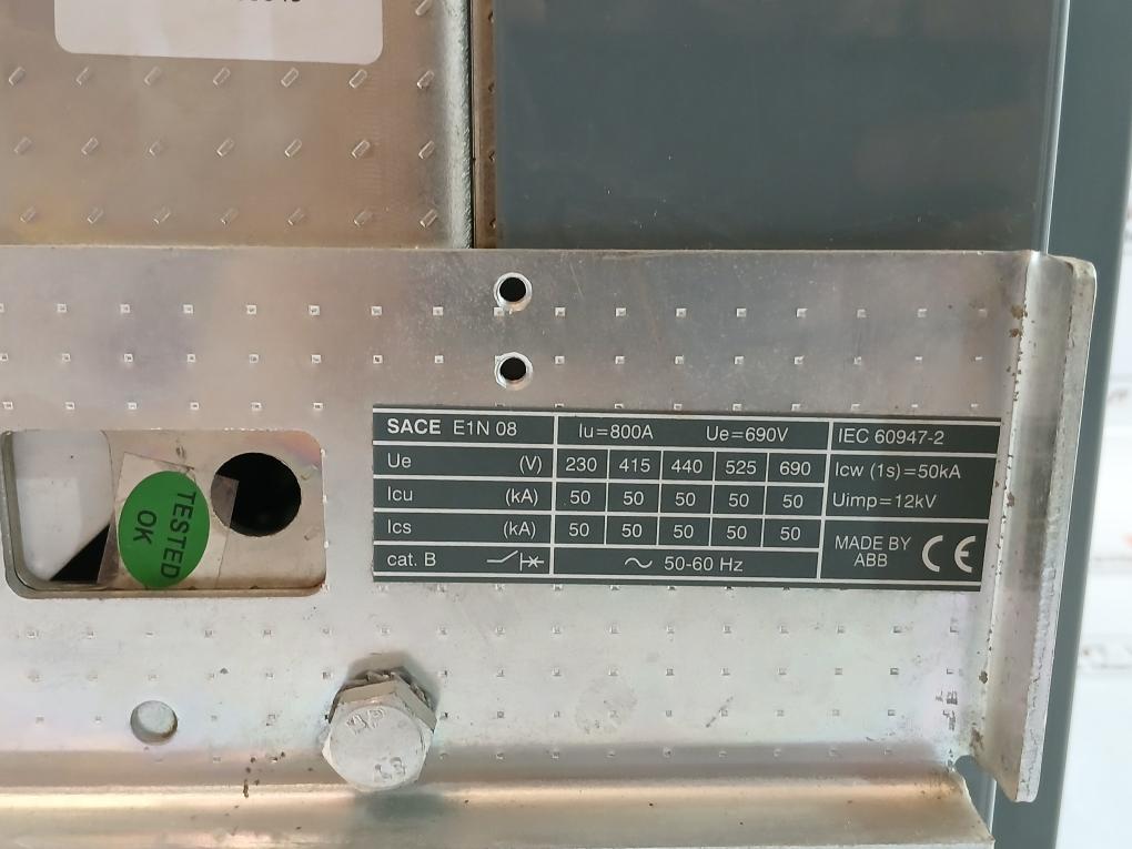 Abb Sace E1N 08 Air Circuit-breaker 220-240V 50-60Hz Bm66100049 Re0562