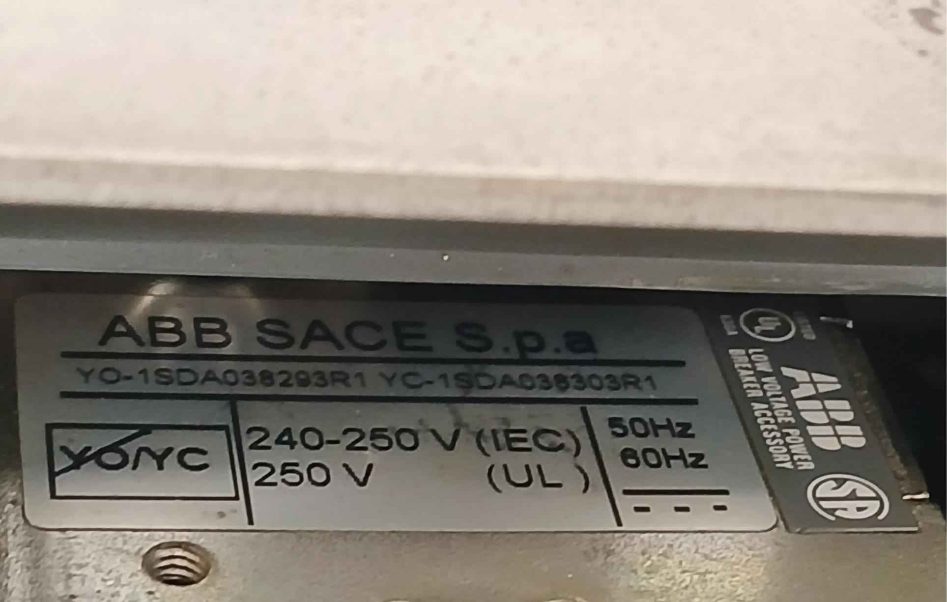 Abb Sace Emax E1 Low Voltage Air Circuit-breaker 1000A 12Kv Yu-1Sda038312R1