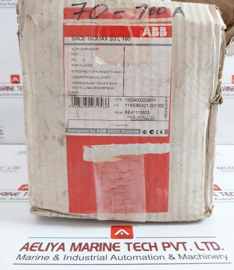 Abb Sace Isomax S3L 160