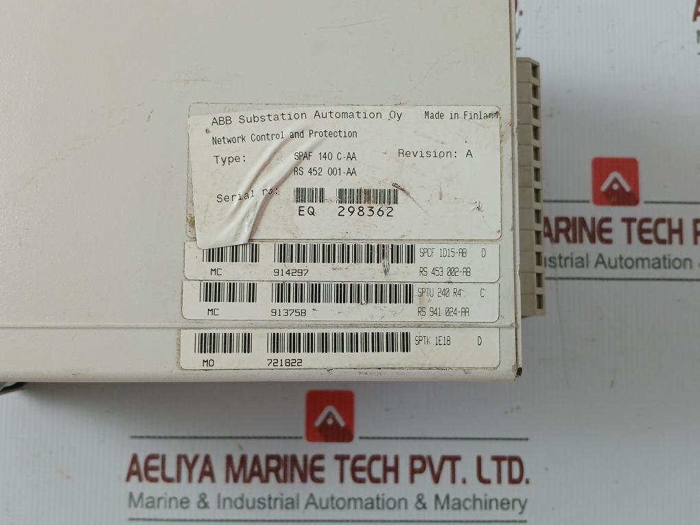 Network Control And Protection Abb Spaf 140 C-aa