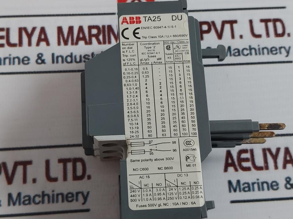 Abb Ta25Du Thermal Overload Relay