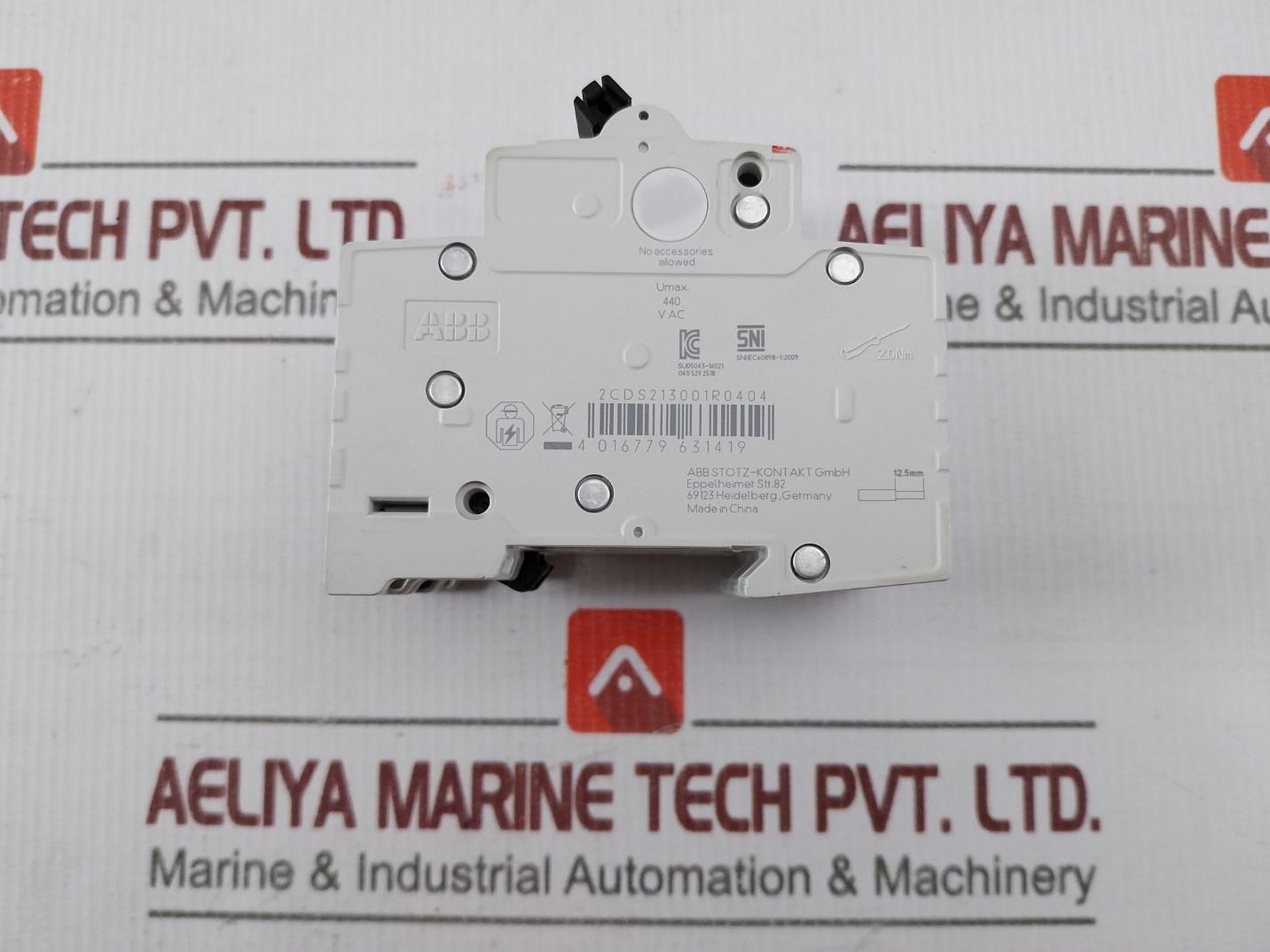 Abb 2Cds213001R0404 Miniature Circuit Breaker 440V Ac