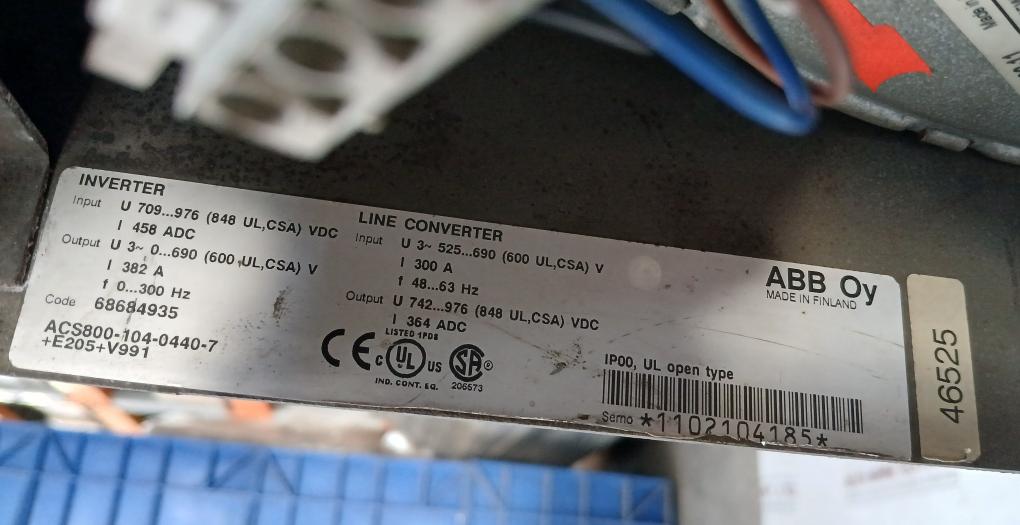 Abb Acs800-104-0440-7+E205+V991 Inverter Drive Module 68684935 709-976V Dc