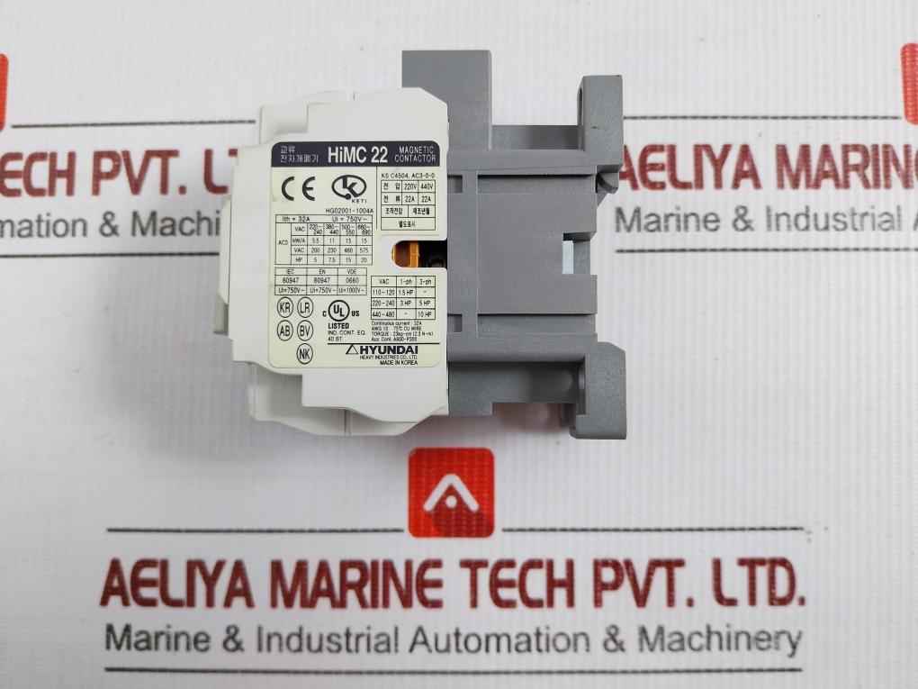 Ac Magnetic Contactor 200V 50/60Hz Hyundai Himc 22