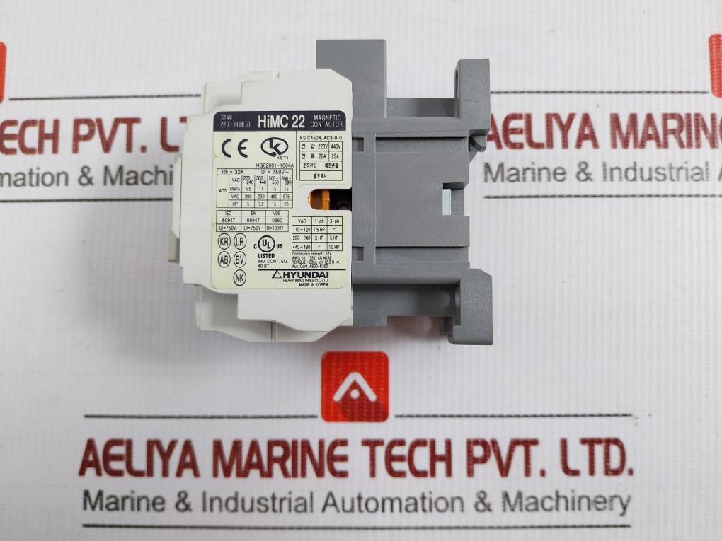Ac Magnetic Contactor 200V 50/60Hz Hyundai Himc 22
