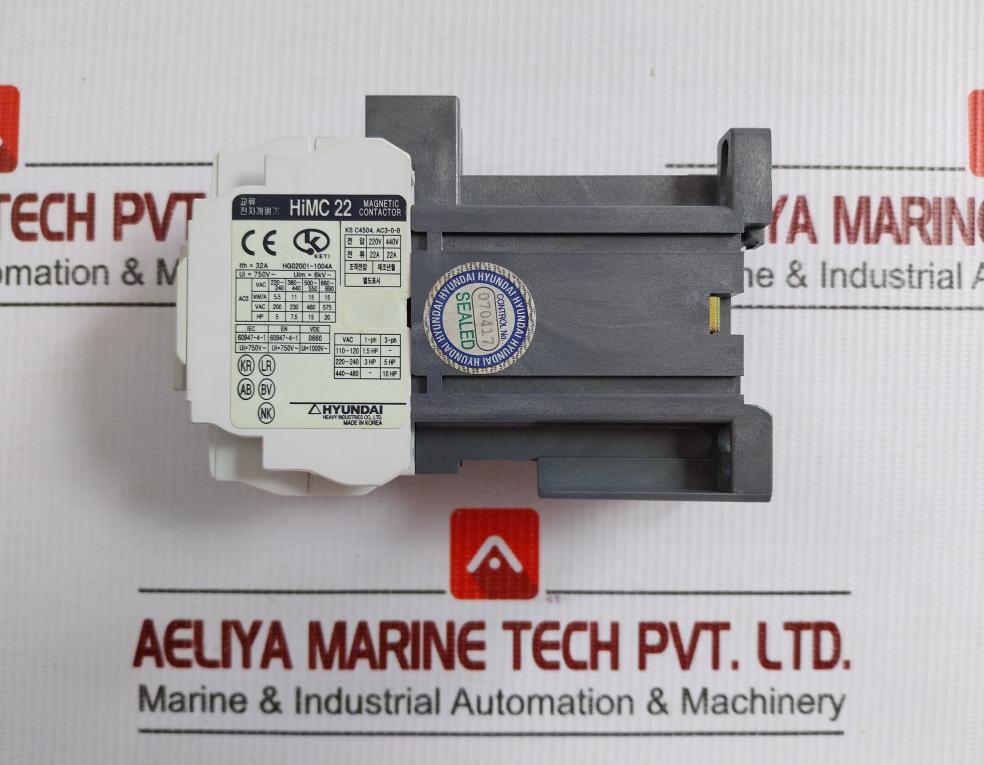 Ac Magnetic Contactor Himc 22 11Ns Hyundai 220V 22A