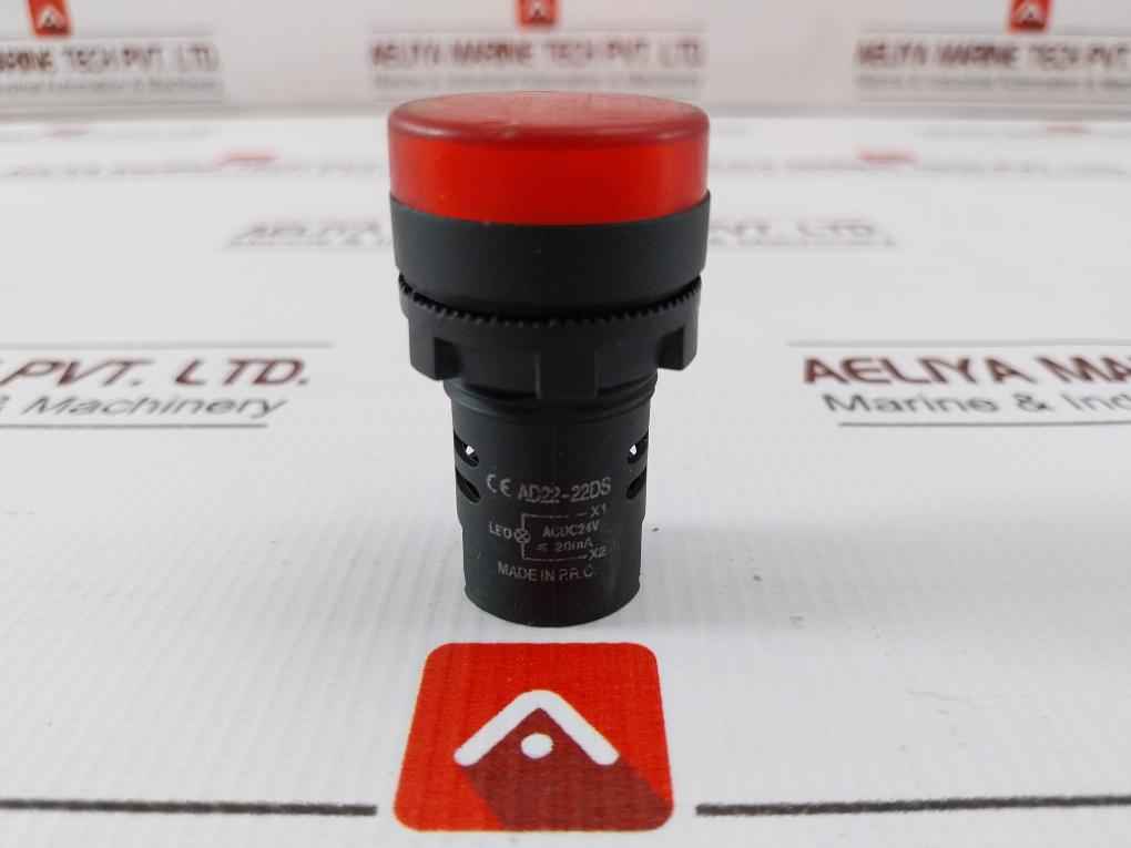 Ad22-22ds Acdc24v Red Led Pilot Light 20ma