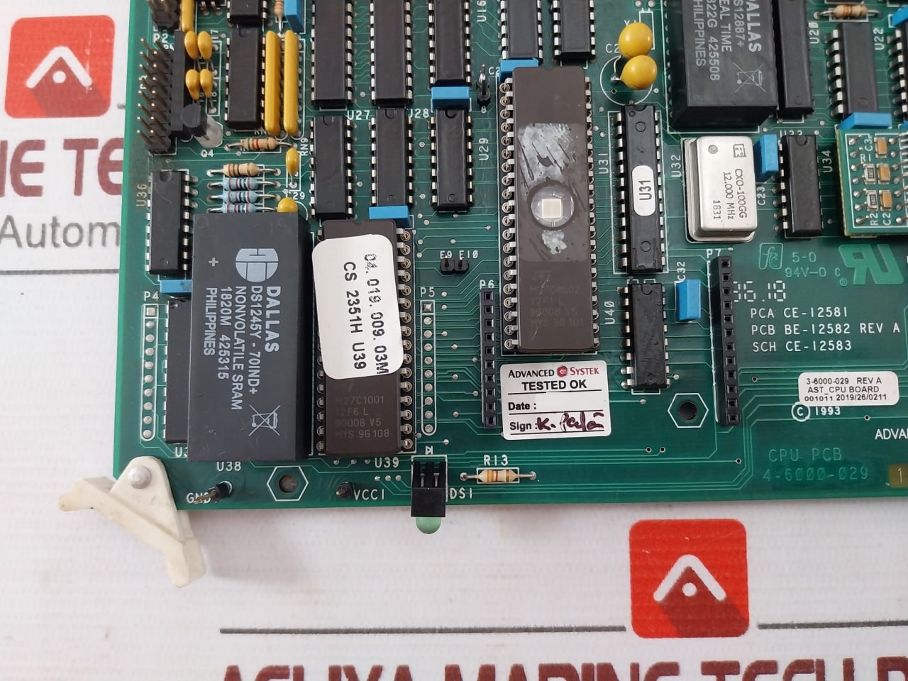Advanced Systek 4-6000-029 Printed Circuit Board For Cpu Ae-19375 94V-0 5-0