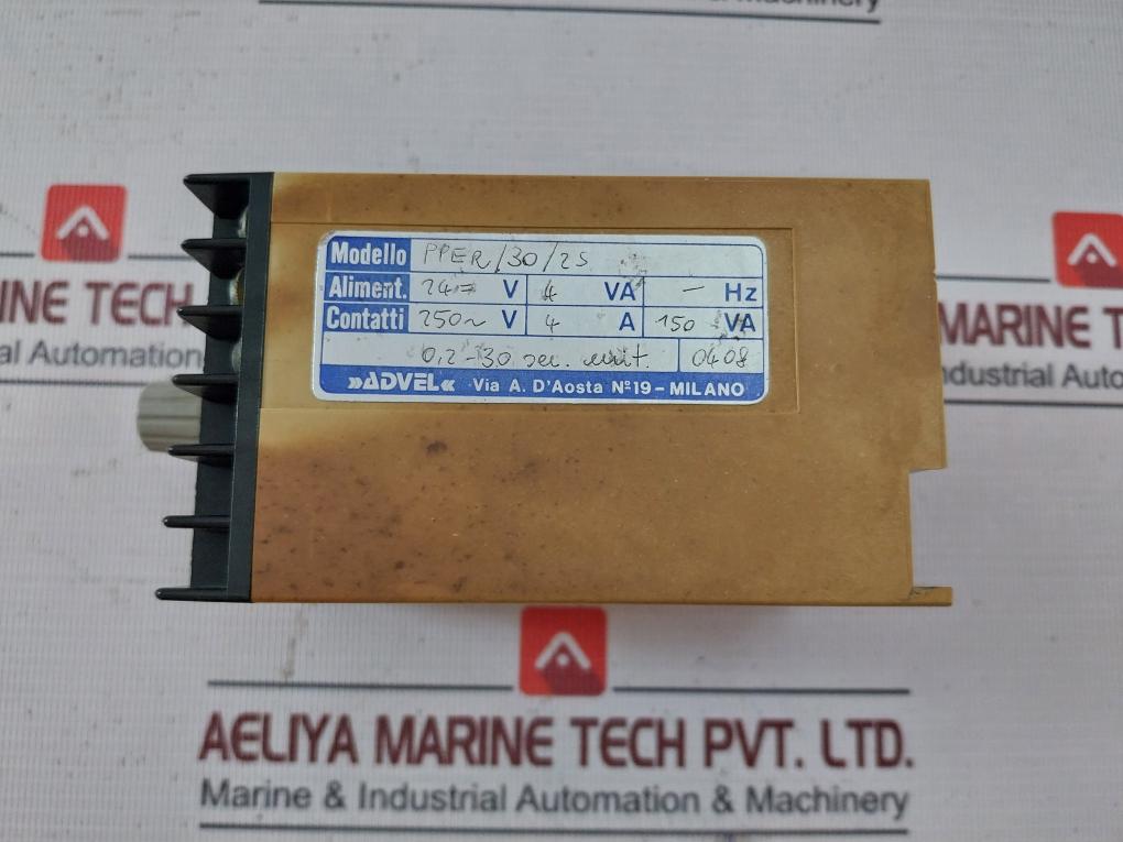 Advel Pper/30/2S Electronic Process Timer 250-v 4A 150Va 0 To 10 X 3 Sec 0408