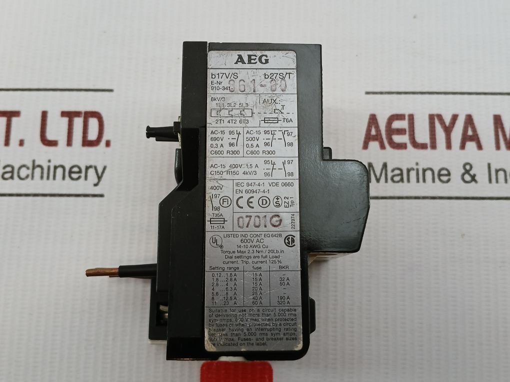 Aeg 15-23A/690V Thermal Overload Relay 910-341-861-00
