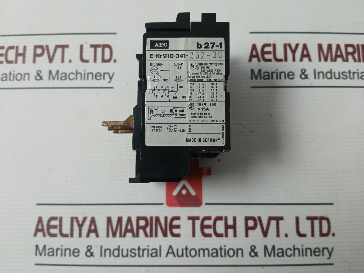 Aeg B 27-1 Thermal Overload Relay 600Vac
