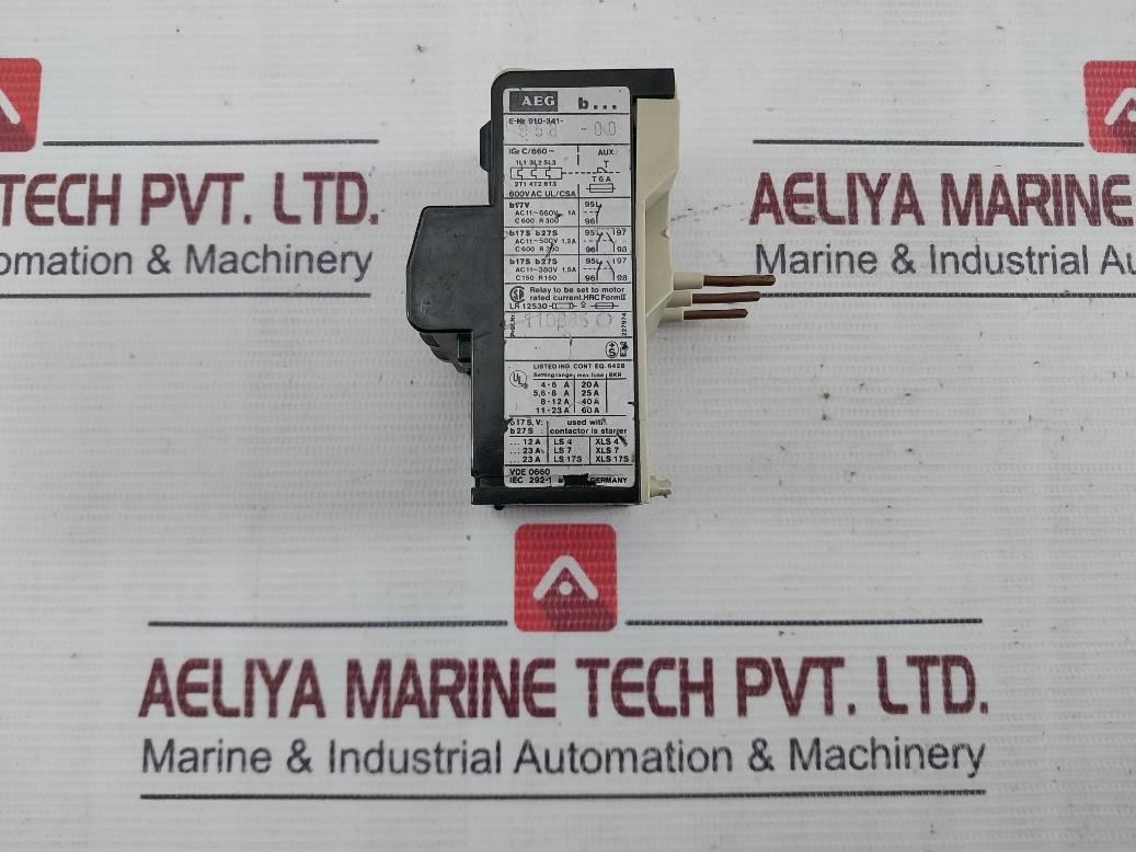 Aeg B27S Thermal Overload Relay Ac 11-660V 1A C600 R300 Vde 0660