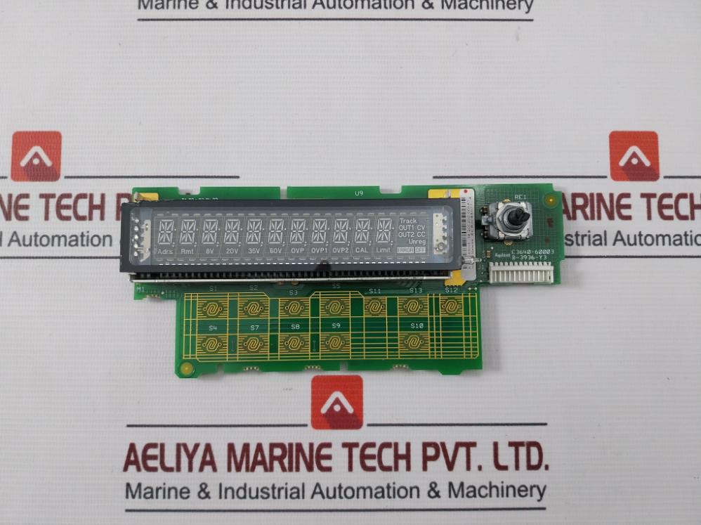 Agilent E3640-60003 Alphanumeric Vfd Display Pcb Board Unit For Dc Power Supply