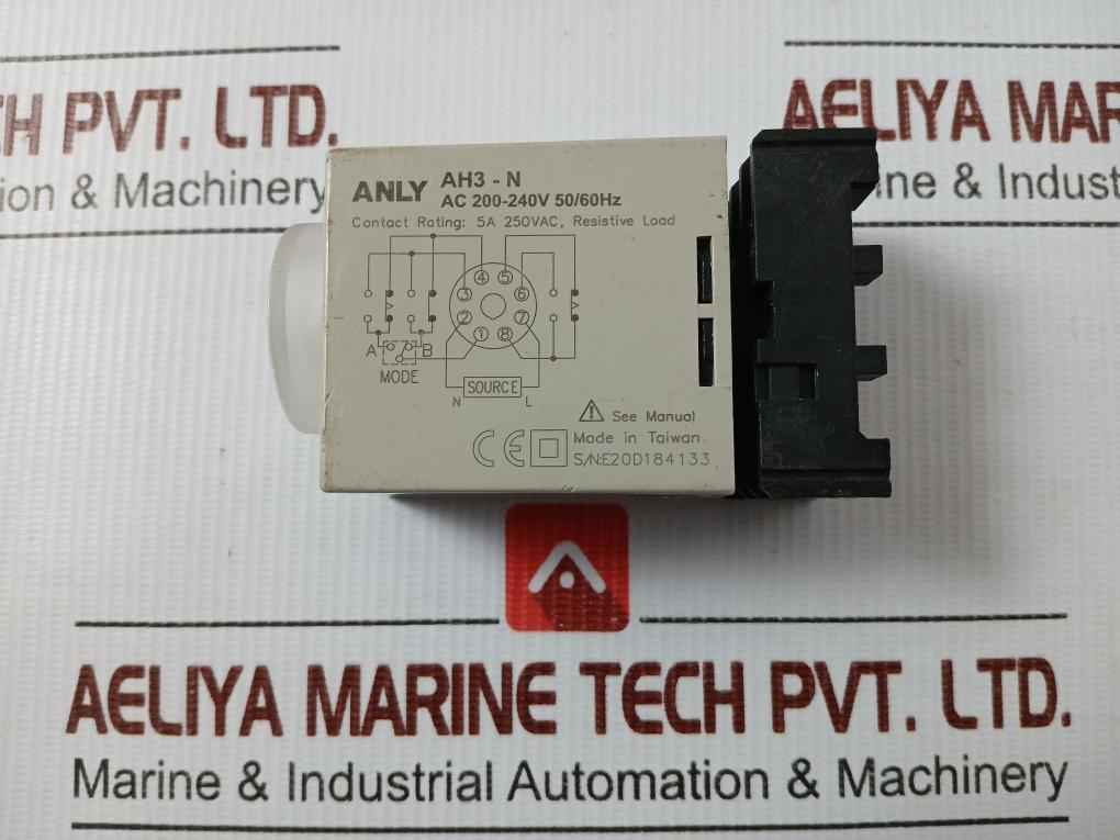 Ah3-nb Timer Relay 0–3 Sec Anly 200–240V Ac 50/60Hz